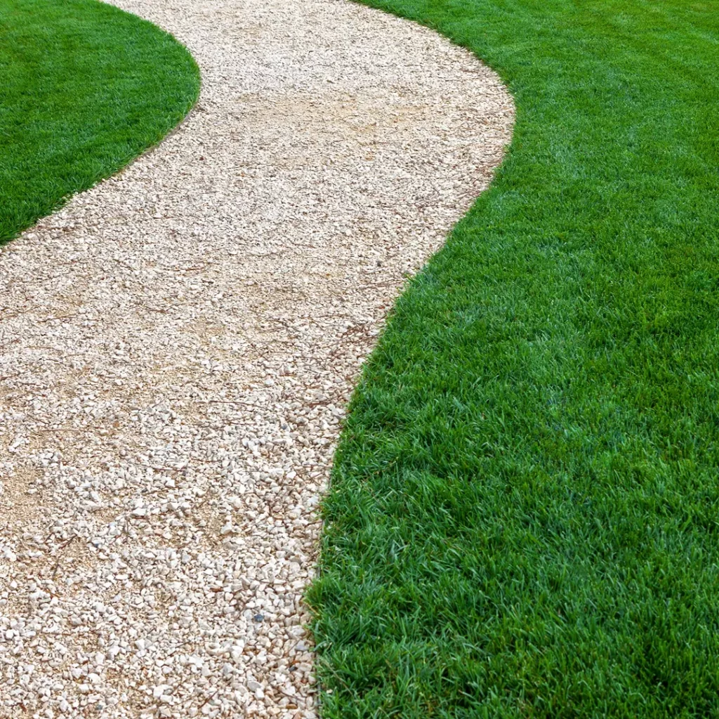 how to turn your lawn into a gravel path