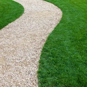 how to turn your lawn into a gravel path